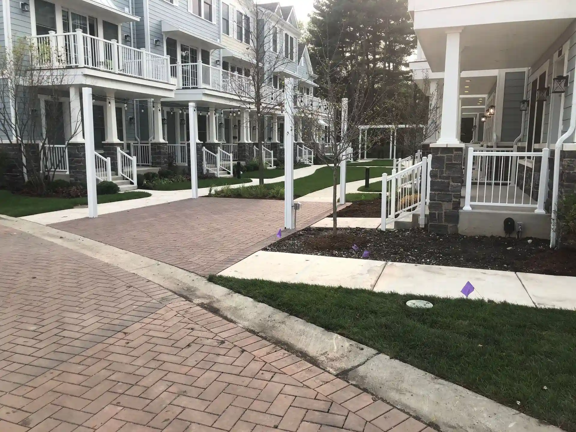 Photo of balcony decks at a multi-unit housing development
